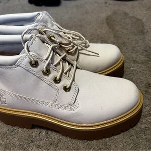 Timberland Women's White Lace-Up Boots